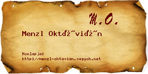Menzl Oktávián névjegykártya
